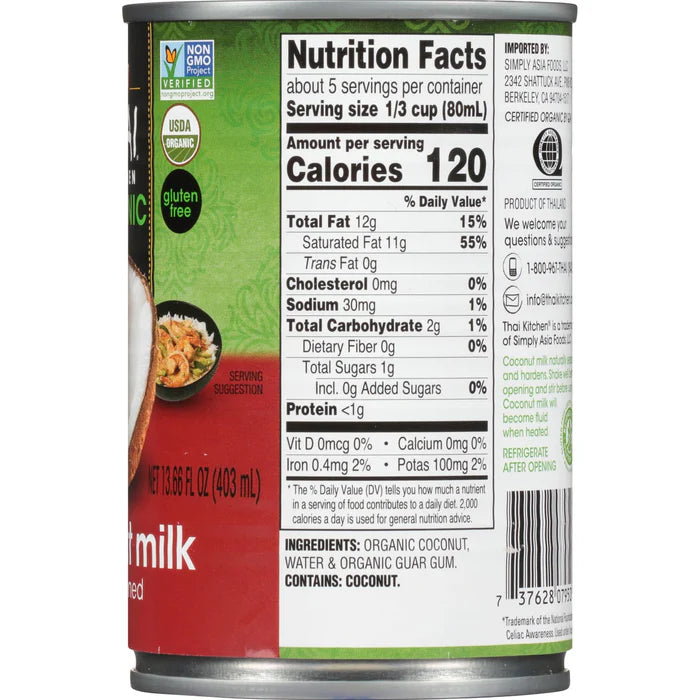 Coconut Milk Unsw Organic 13.66 oz