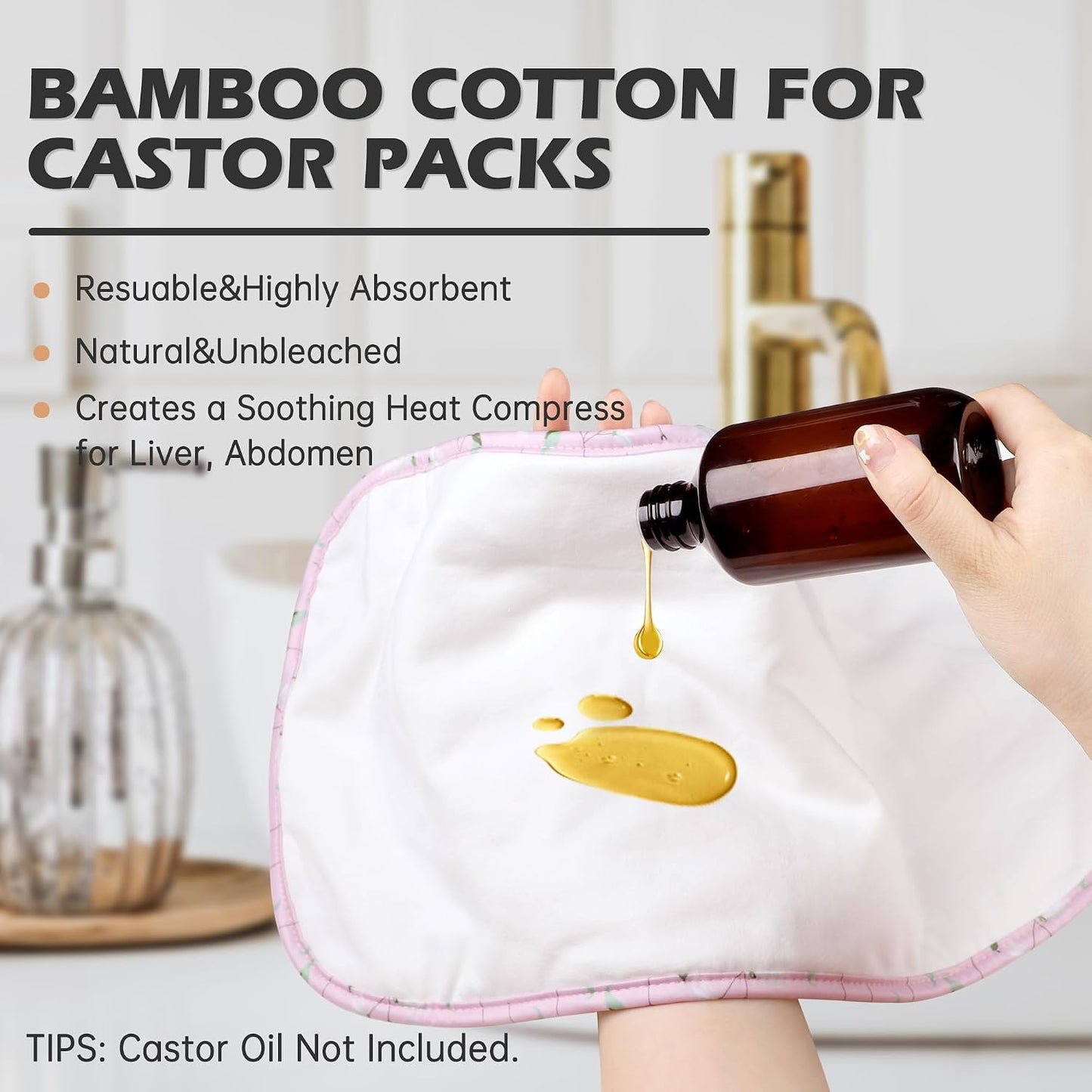 Castor Oil Wrap Set, 2 Pieces