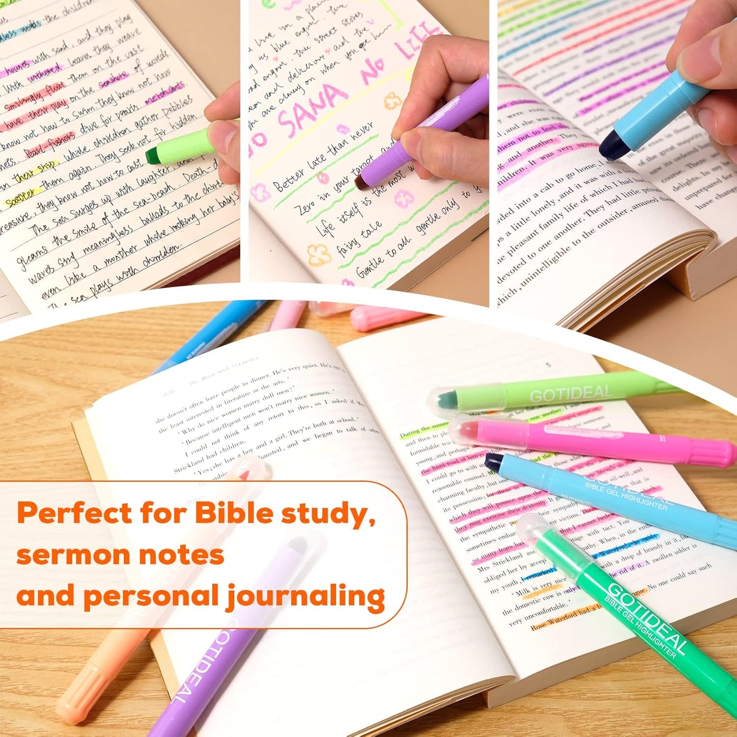Bible Gel/Wax Highlighters, 12 Pcs