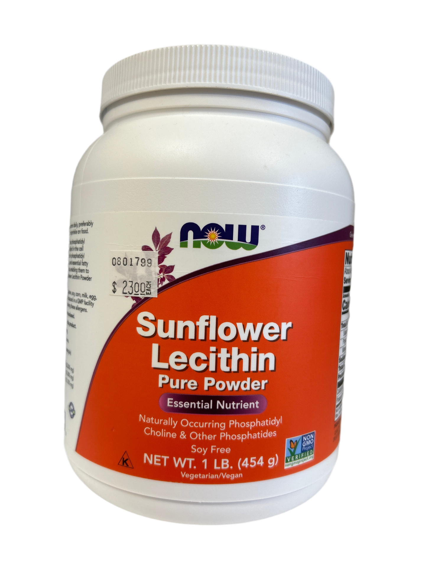 Sunflower Lecithin Vegan Pure Powder 1 lb
