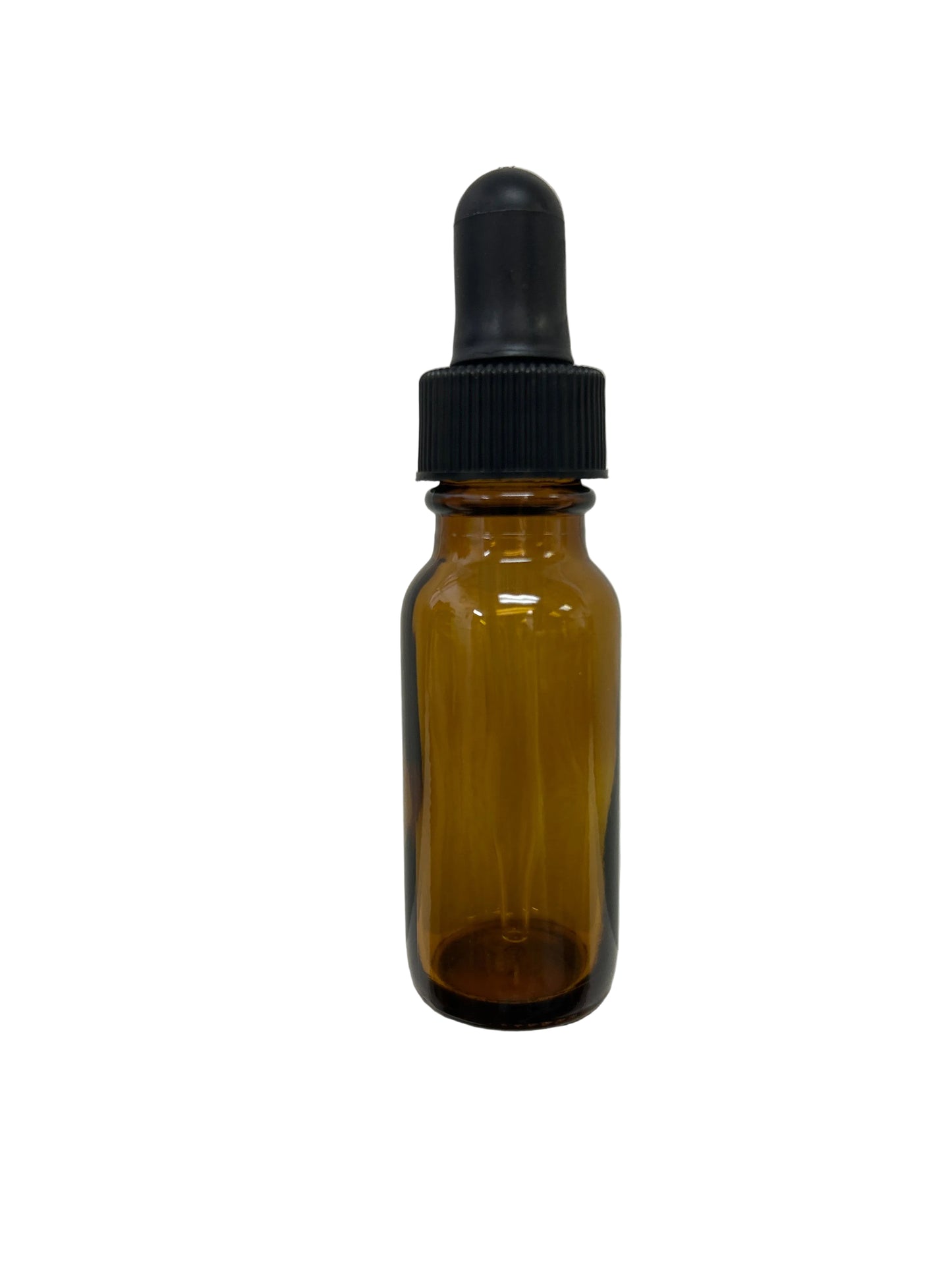 Glass Bottle w/ Dropper, Amber 1/2 oz