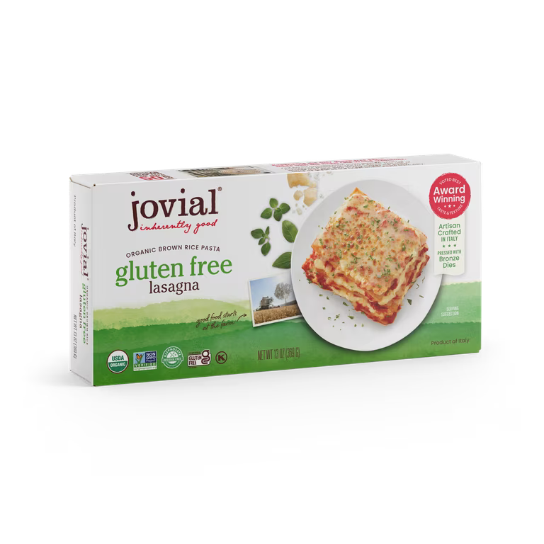 Jovial Lasagna Organic GF Brown Rice Pasta 13 oz