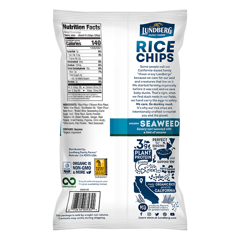 Rice Chips, Organic 5.5 oz