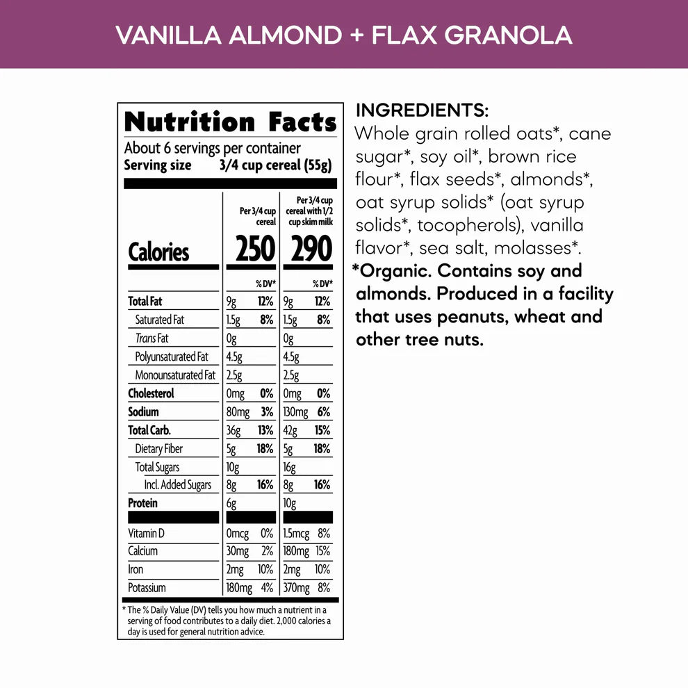 Granola, Vanilla Almond + Flax 1 lb