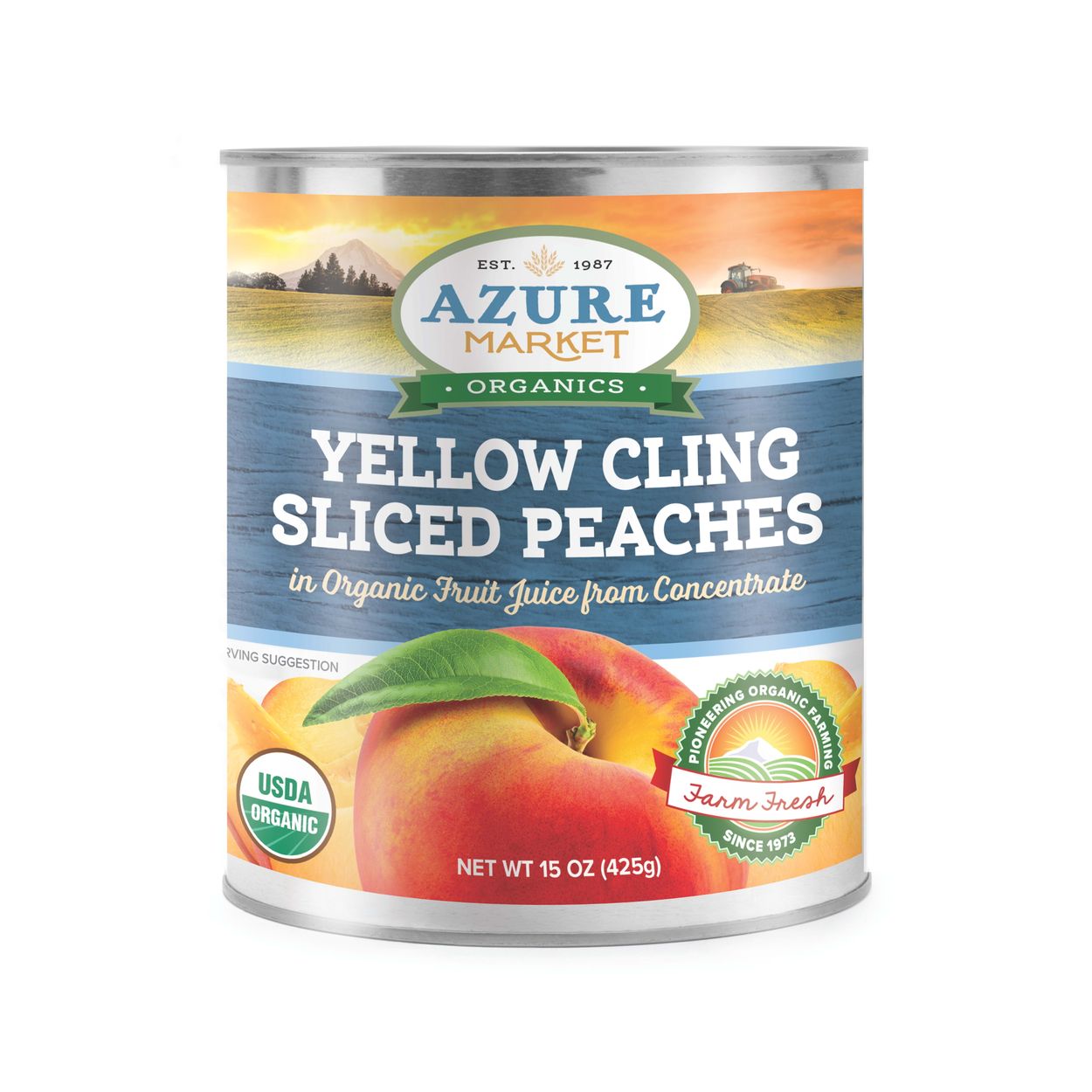 Peach Slices Canned Organic 15 oz
