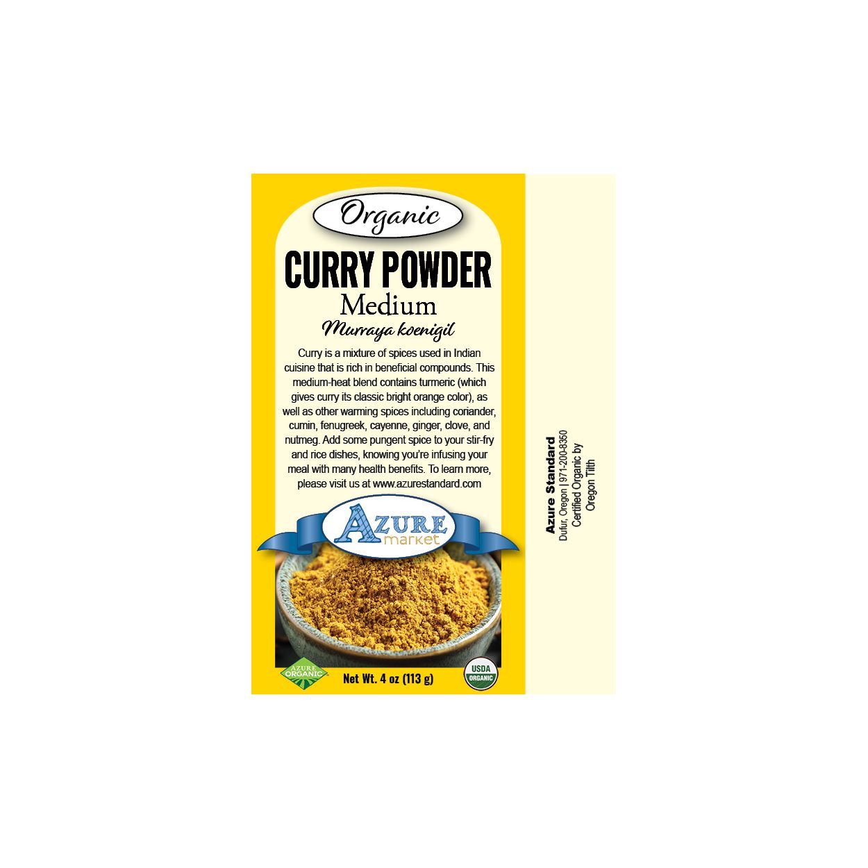 Curry Powder, Med Organic 4 oz