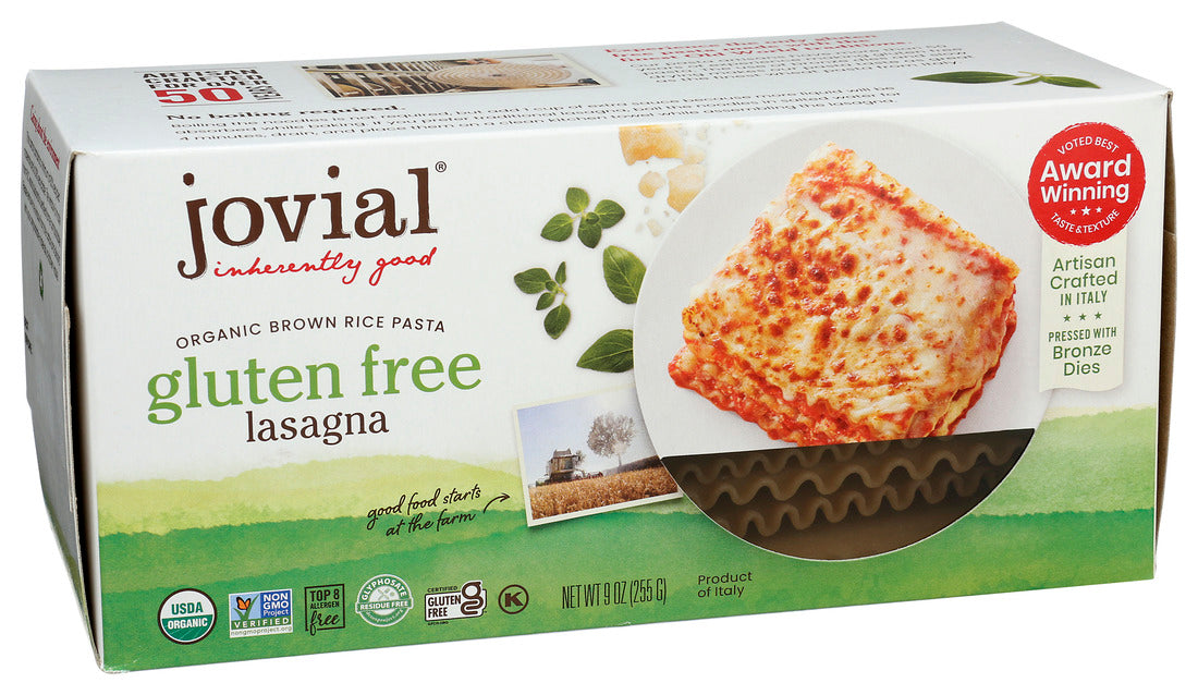 Jovial Lasagna Organic GF Brown Rice Pasta 9 oz