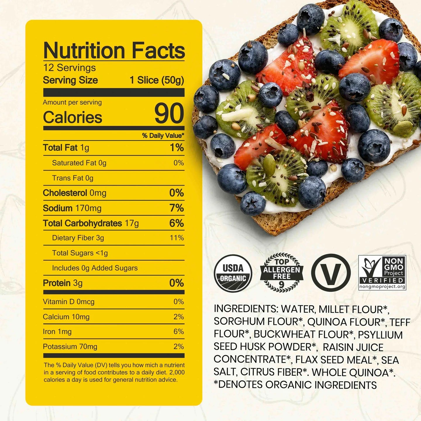 Bread, Quinoa Power Grains, Gluten Free 21 oz
