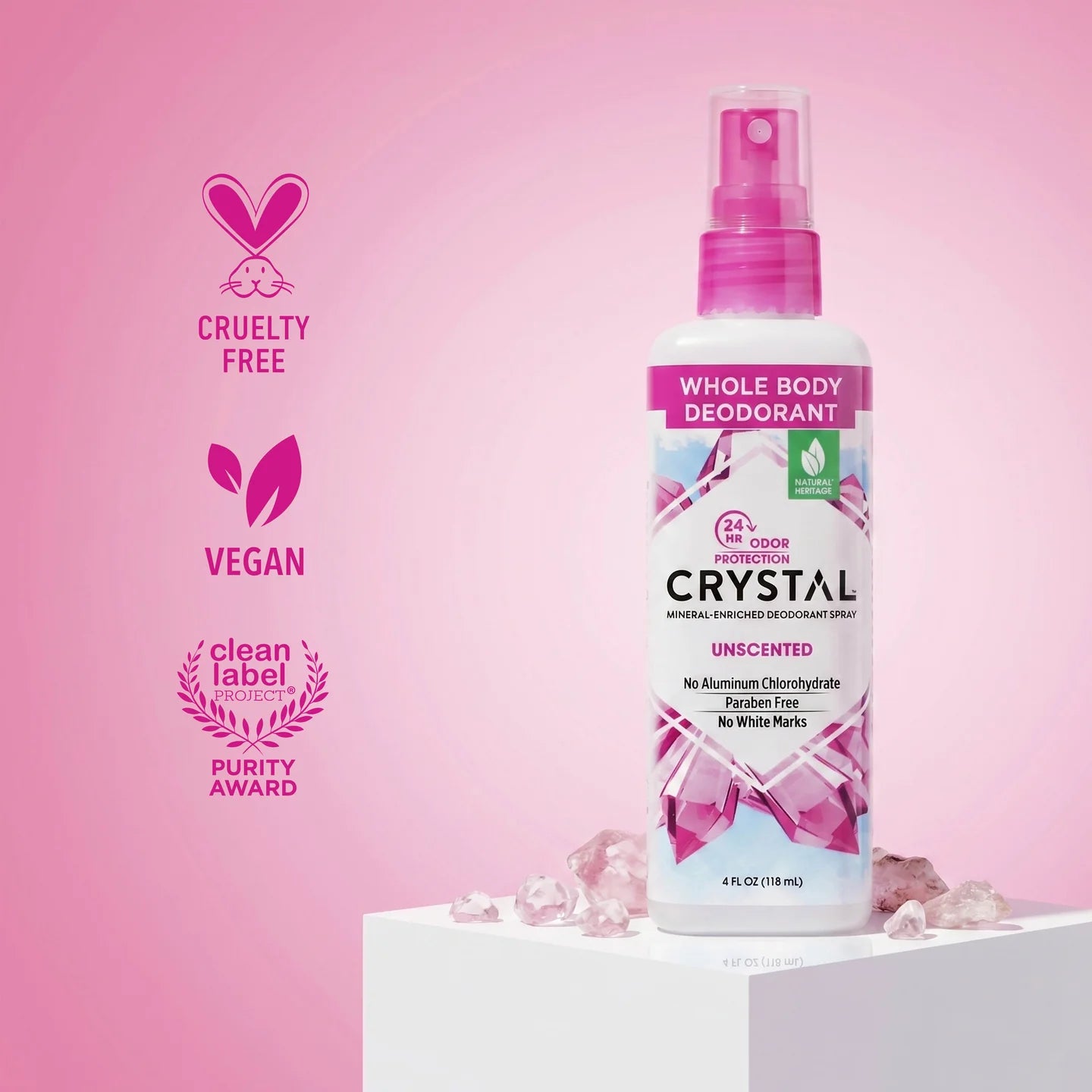 Deodorant Spray Unscented 4 oz