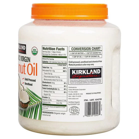 Kirkland Organic Virgin Coconut Oil 84 oz