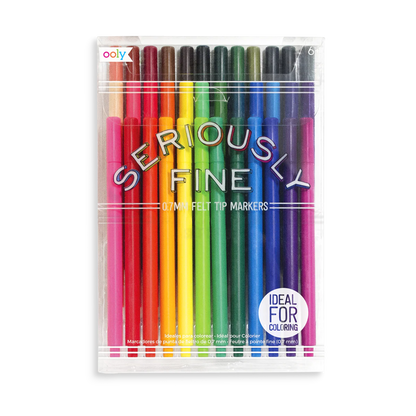 Seriously Fine Felt Tip Markers, Set of 36