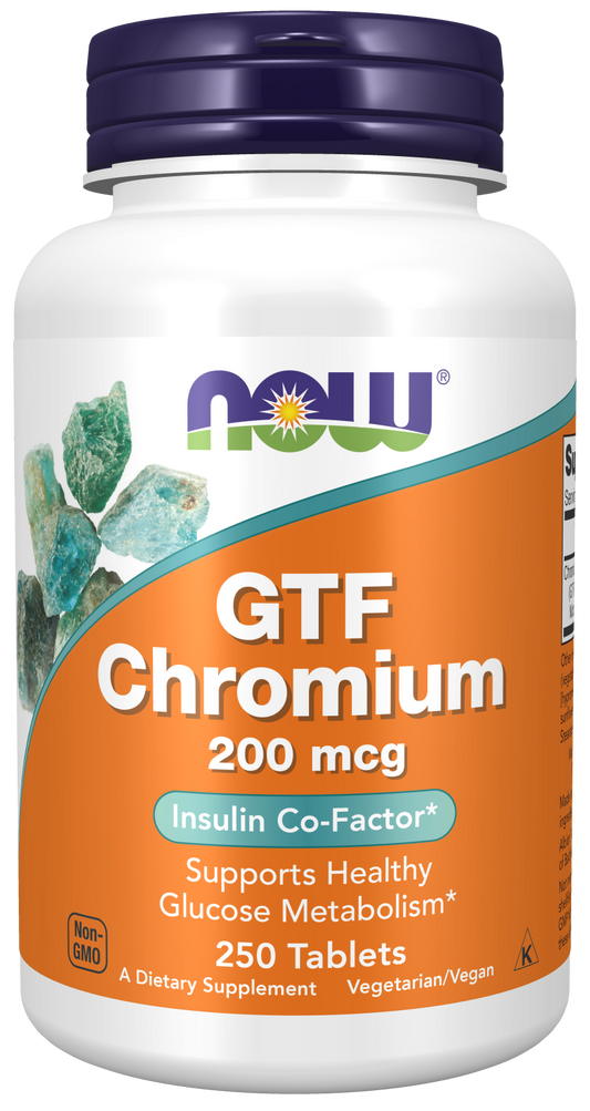 NOW GTF Chromium 200 mcg, 250 Tablets