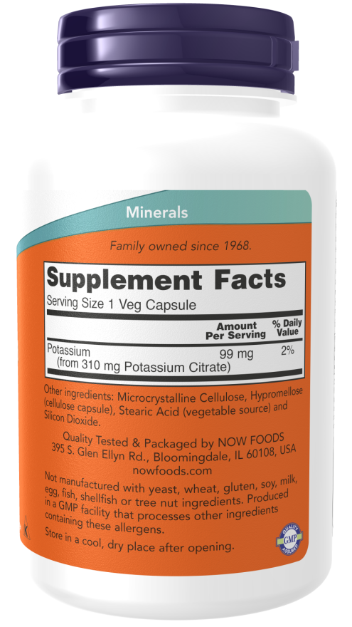Potassium Citrate 99 mg, 180 Veg Capsules