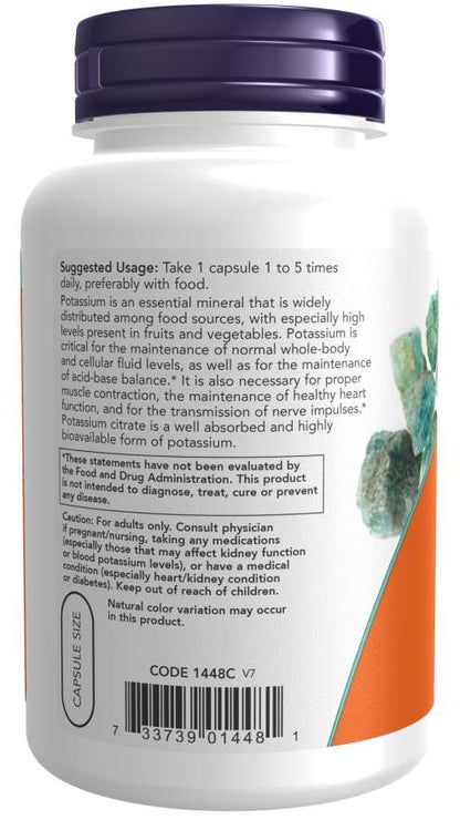 Potassium Citrate 99 mg, 180 Veg Capsules