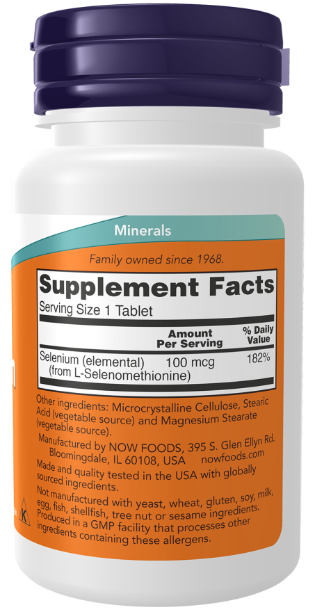 Selenium 100 mcg 100 Tablets