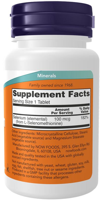 Selenium 100 mcg 100 Tablets