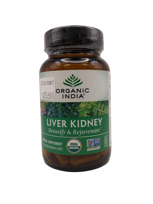 Organic India Liver Kidney Detoxify & Rejuvenate 90 caps - SALE!