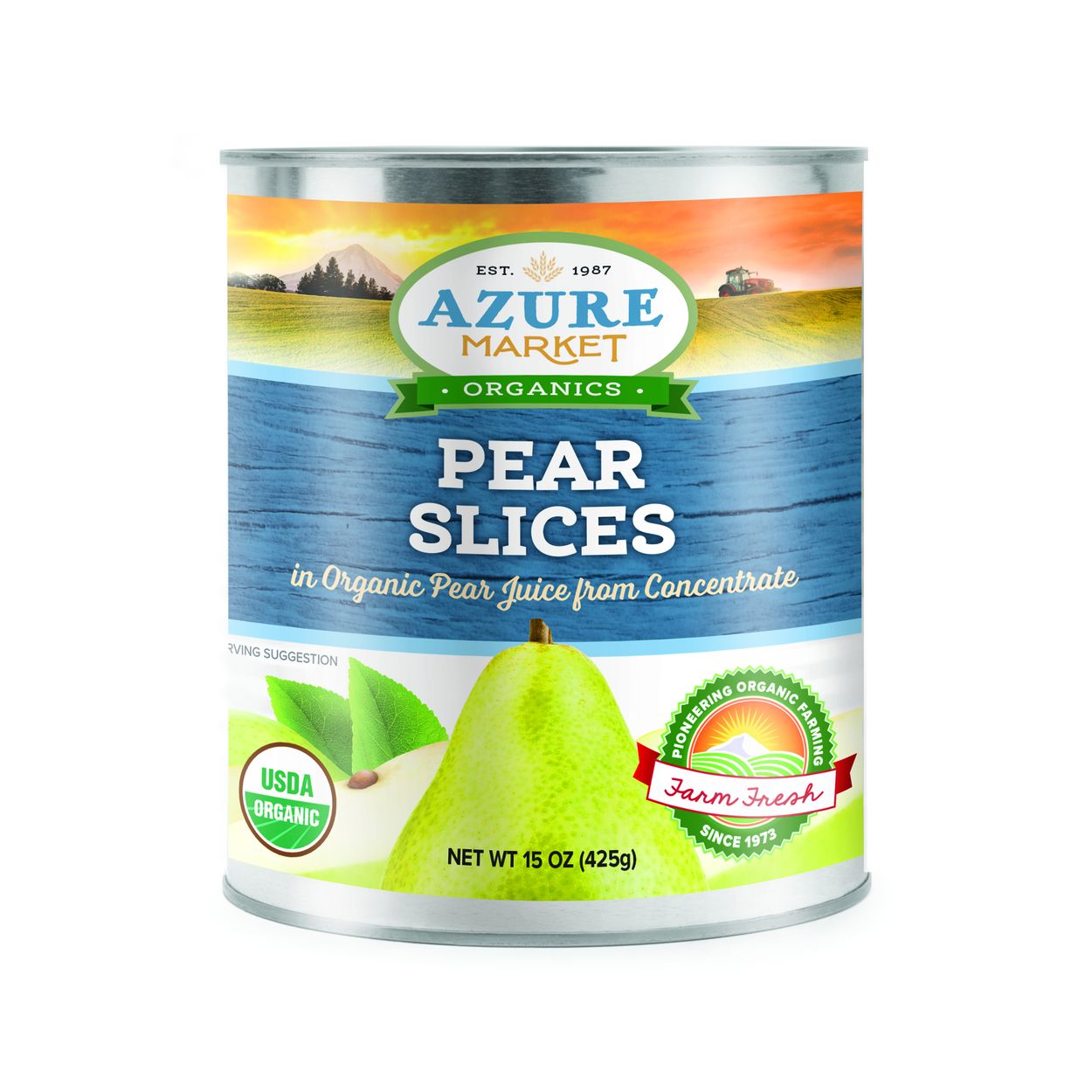 Pear Slices Canned Organic 15 oz