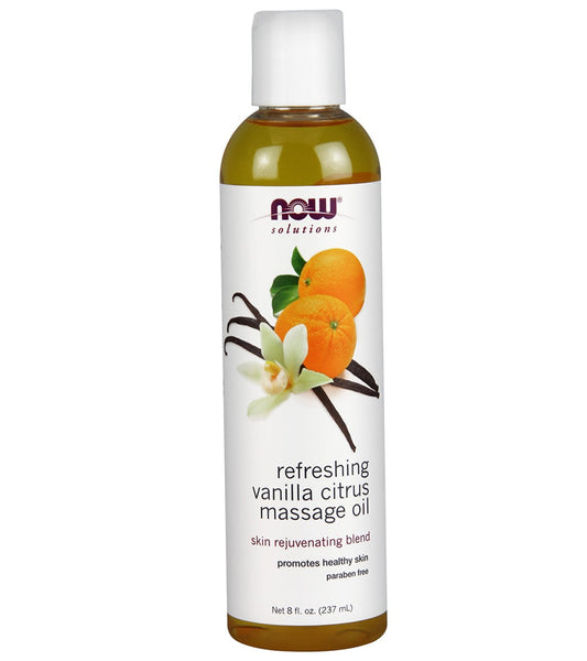 Massage Oil, Refreshing Vanilla Citrus  8 oz