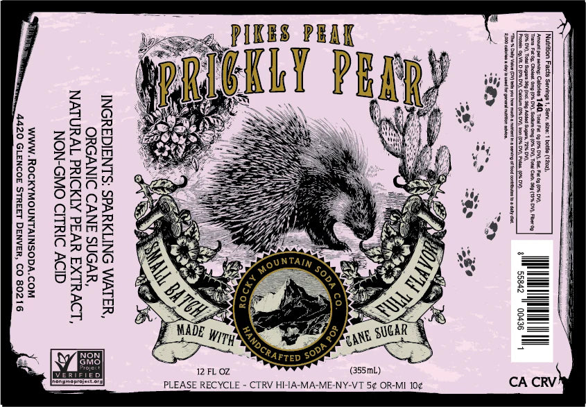 Pike's Peak Prickly Pear Soda 12 fl oz