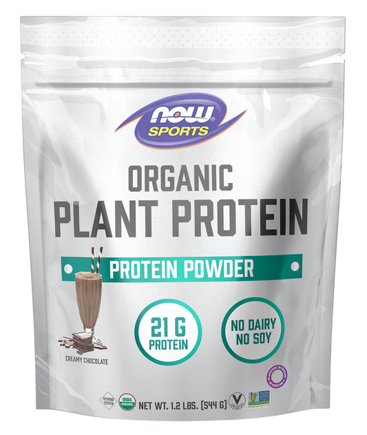 Plant Protein Powder, Chocolate Flv, Organic 1.2 lbs