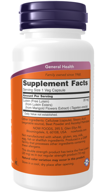 Double Strength Lutein, 90 Veg Capsules