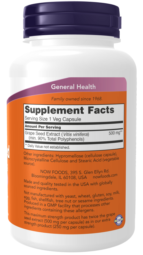 Grape Seed Extract, Max Strength 100 mg, 90 Veg Caps