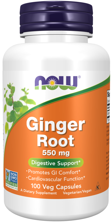 Ginger Root 550 mg, 100 Veg Capsules
