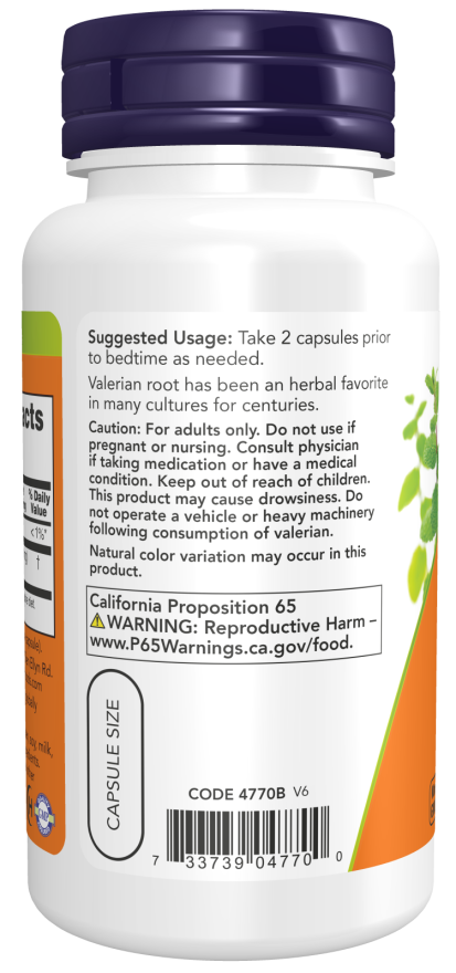 Valerian Root 500 mg, 100 Veg Capsules