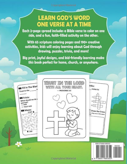 Bible Memory Verse Coloring Book for Kids