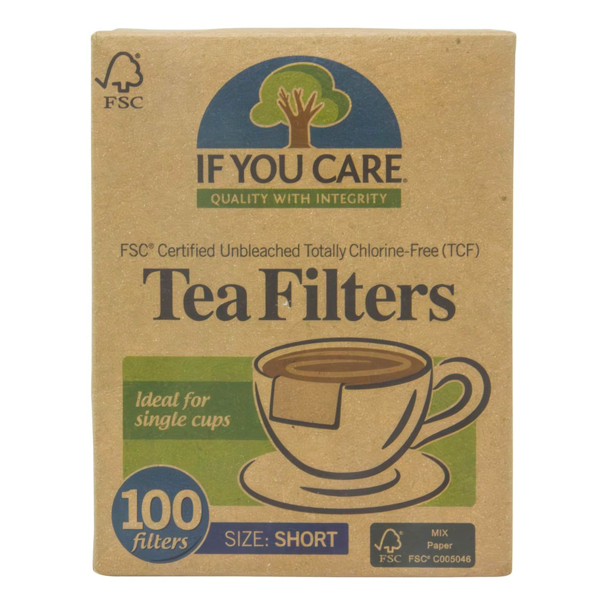 Tea Filters Unbleached 100 ct