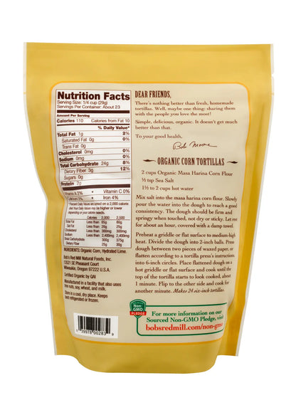 Masa Harina Golden Corn Flour, Pride of the Mill 22 oz - Past Best Buy Date