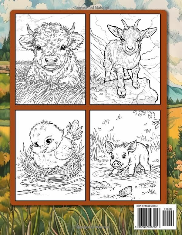 Baby Farm Animals Coloring Book