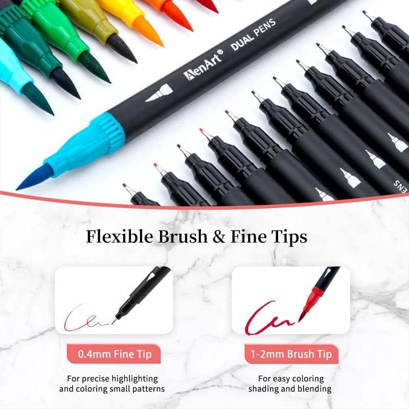 Aen Art Dual Brush Marker Pens 36 Pcs