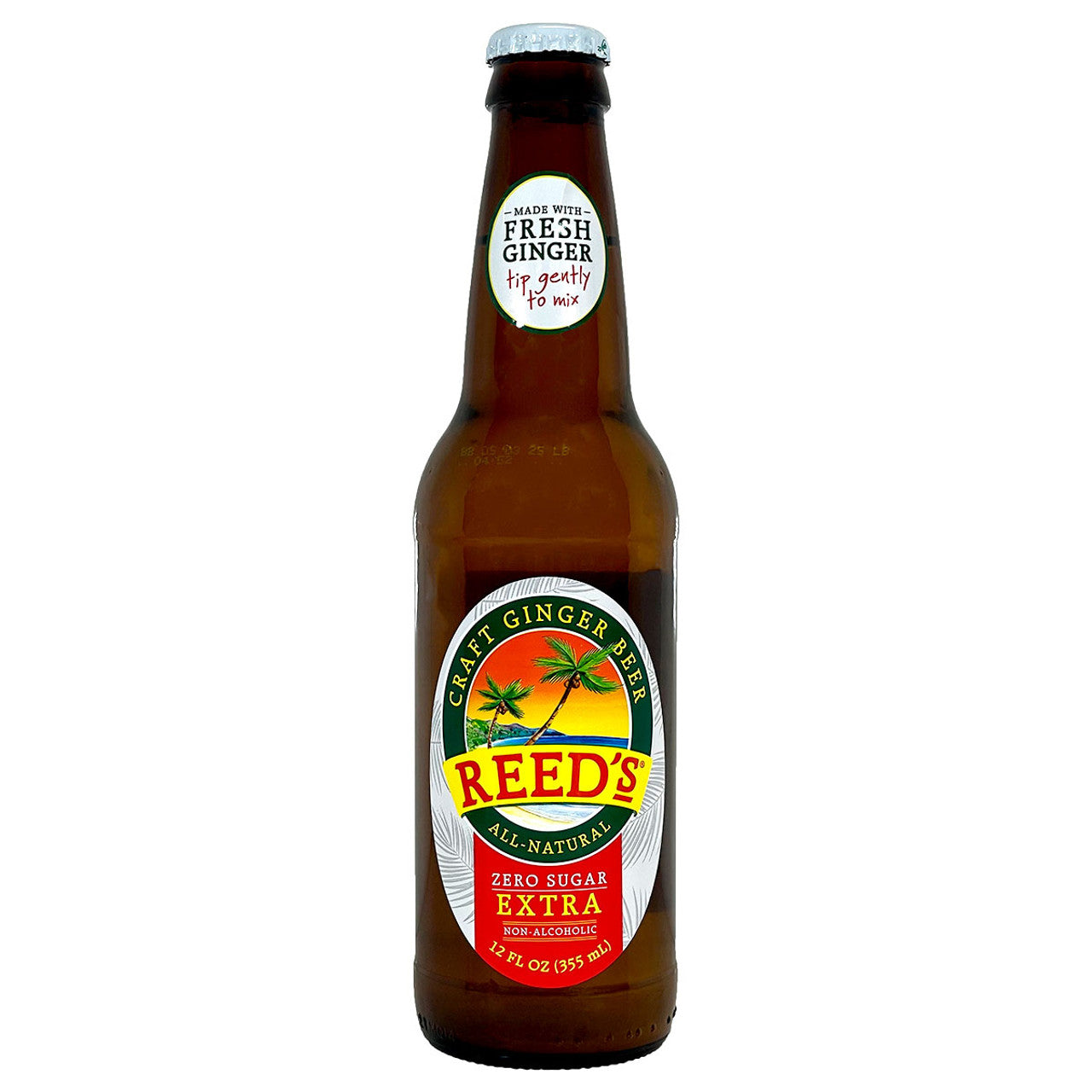 Reed's Extra Ginger Beer, Zero Sugar 12 oz