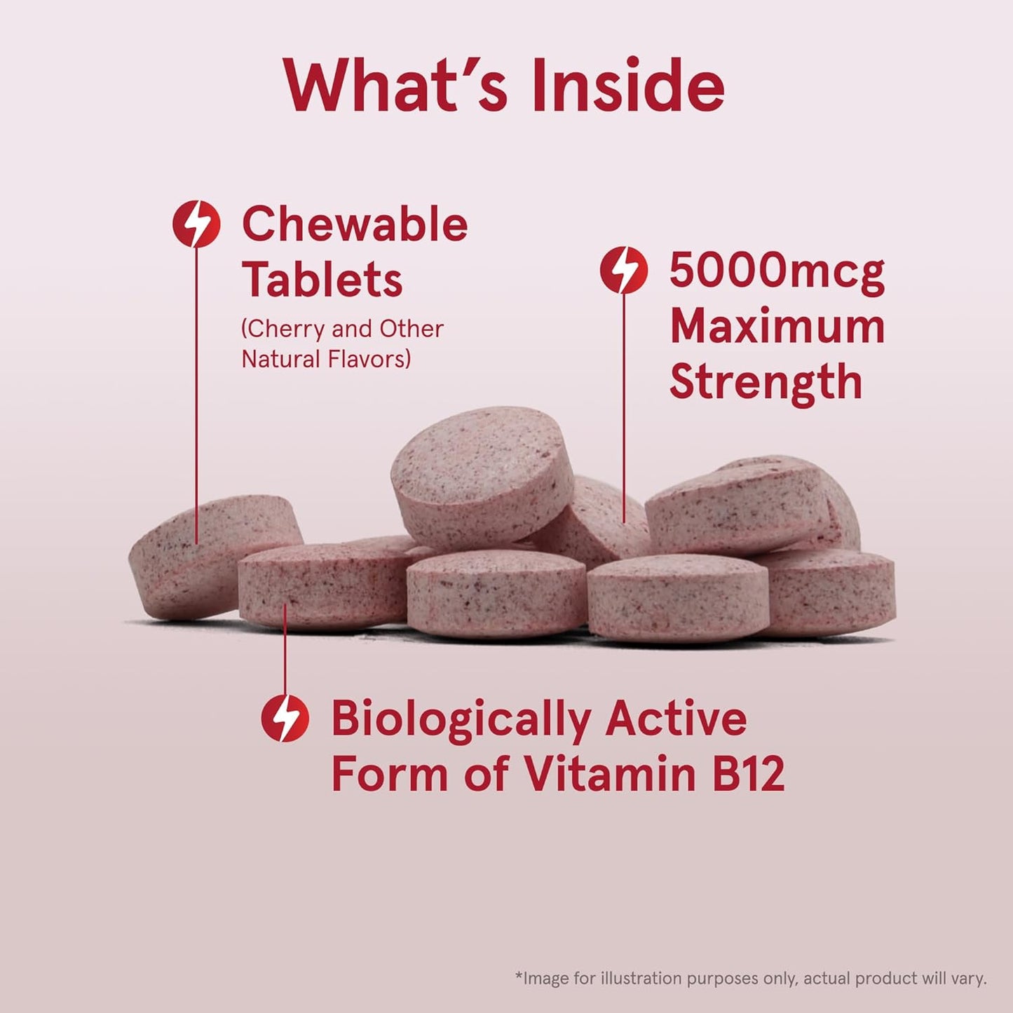 Methyl B-12 Max Strength 5000 mcg, 60 Vegan Chewable Tablets