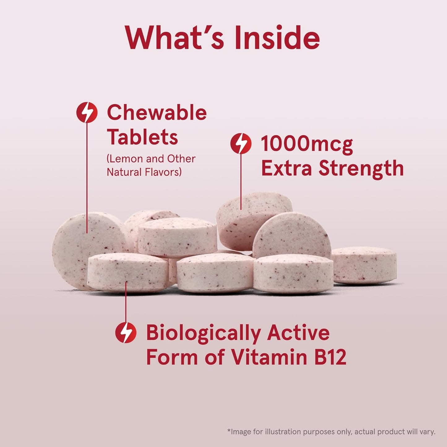 Methyl B-12 Extra Strength 1000 mcg, 100 Vegan Chewable Tablets