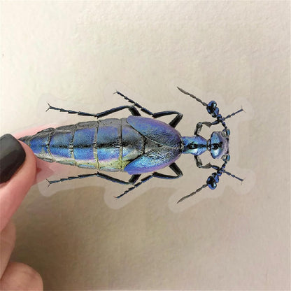 Transparent Vintage Insect Stickers, 50 pcs