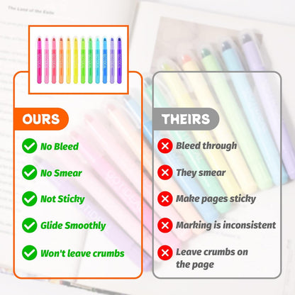 Bible Gel/Wax Highlighters, 12 Pcs