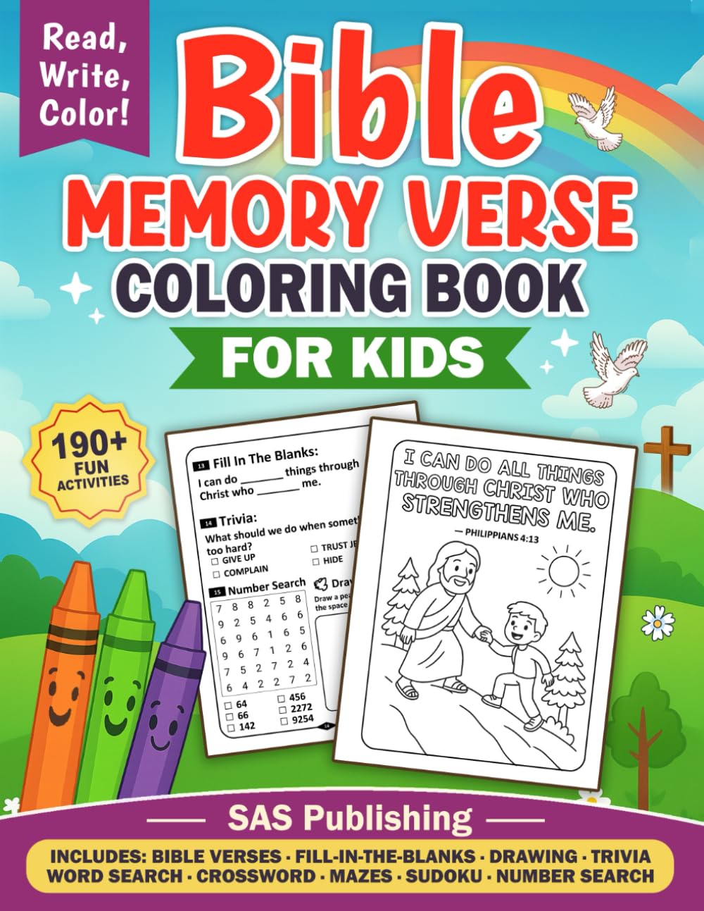 Bible Memory Verse Coloring Book for Kids