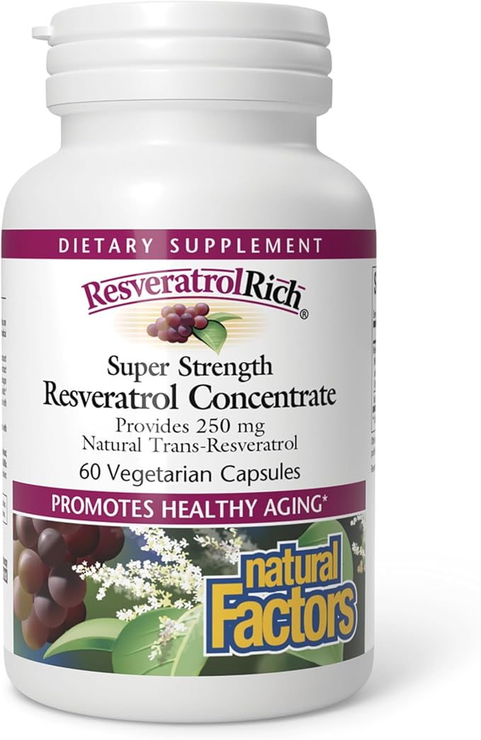 Super Strength Resveratrol Concentrate 250 mg, 60 Vegetarian Capsules