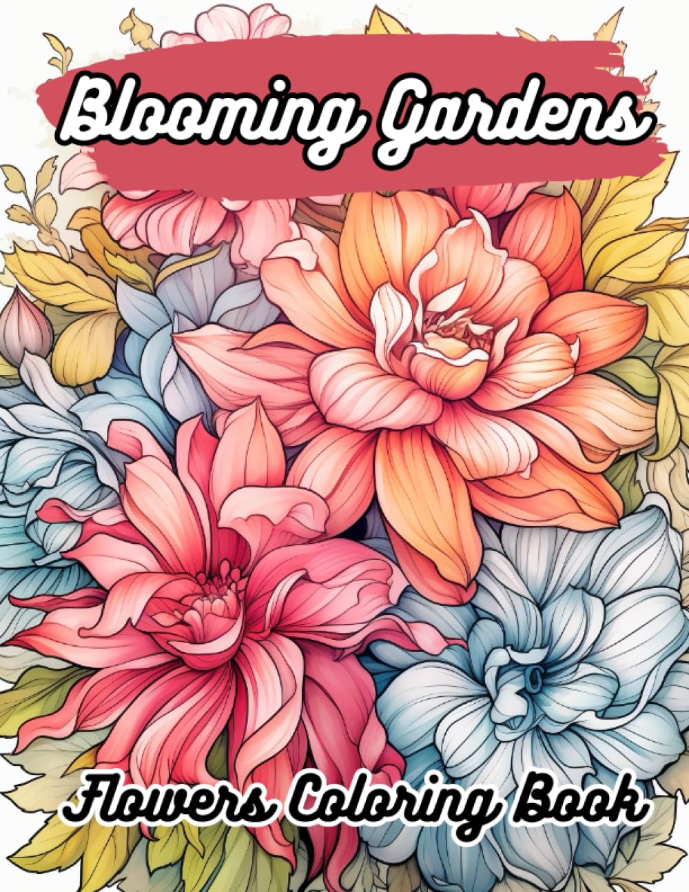Blooming Gardens Coloring Book
