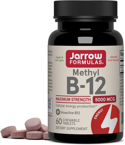Methyl B-12 Max Strength 5000 mcg, 60 Vegan Chewable Tablets