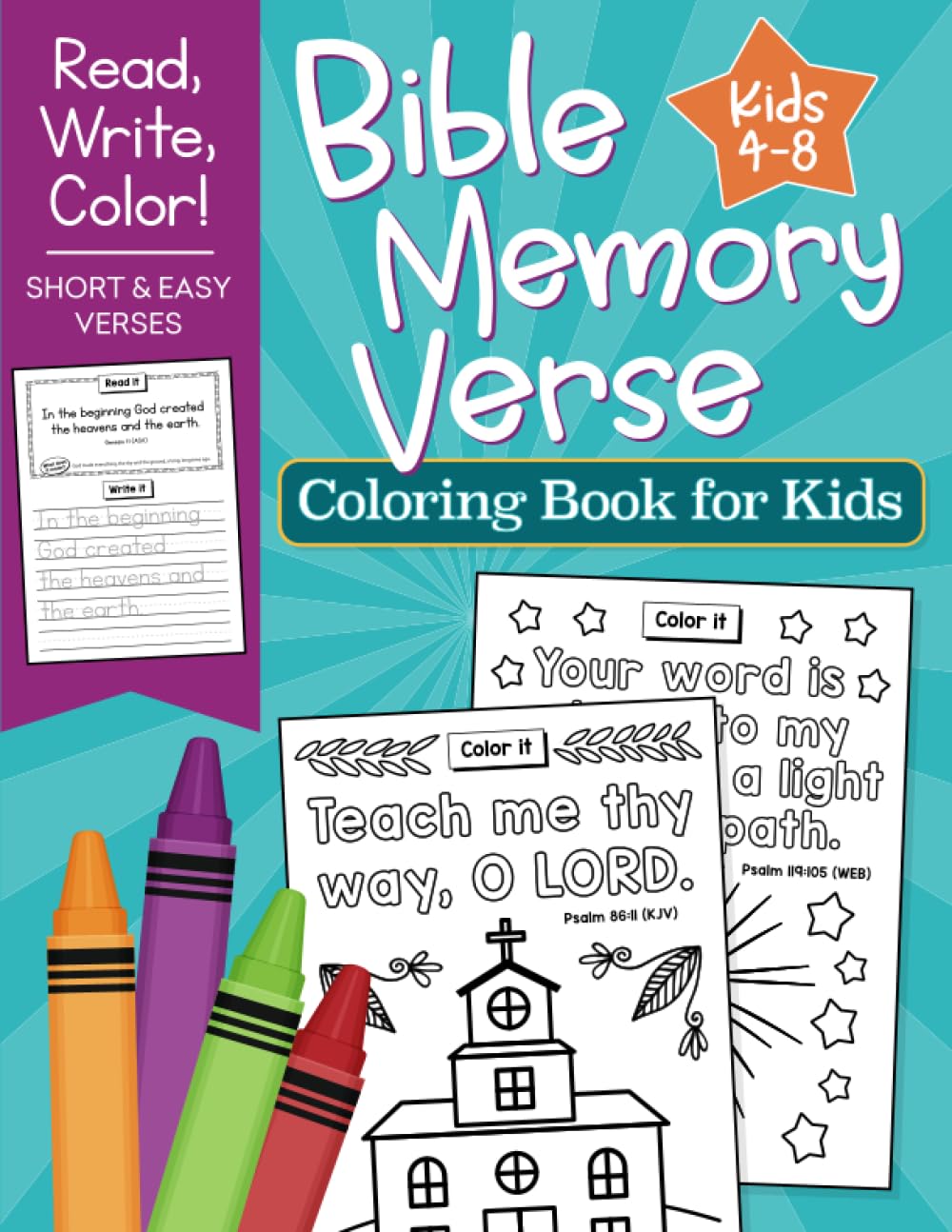 Bible Memory Verse Coloring Book for Kids