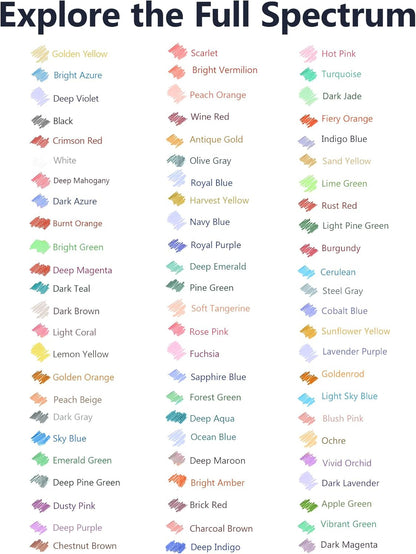 Cool Bank Colored Pencils, 72 Colors
