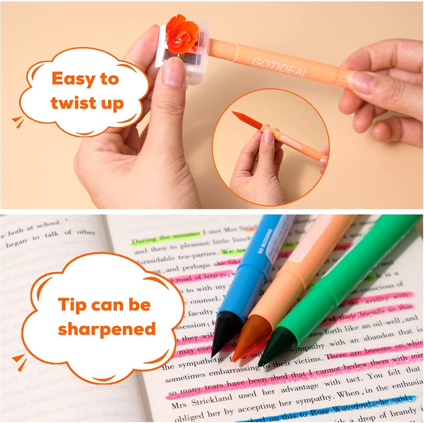 Bible Gel/Wax Highlighters, 12 Pcs