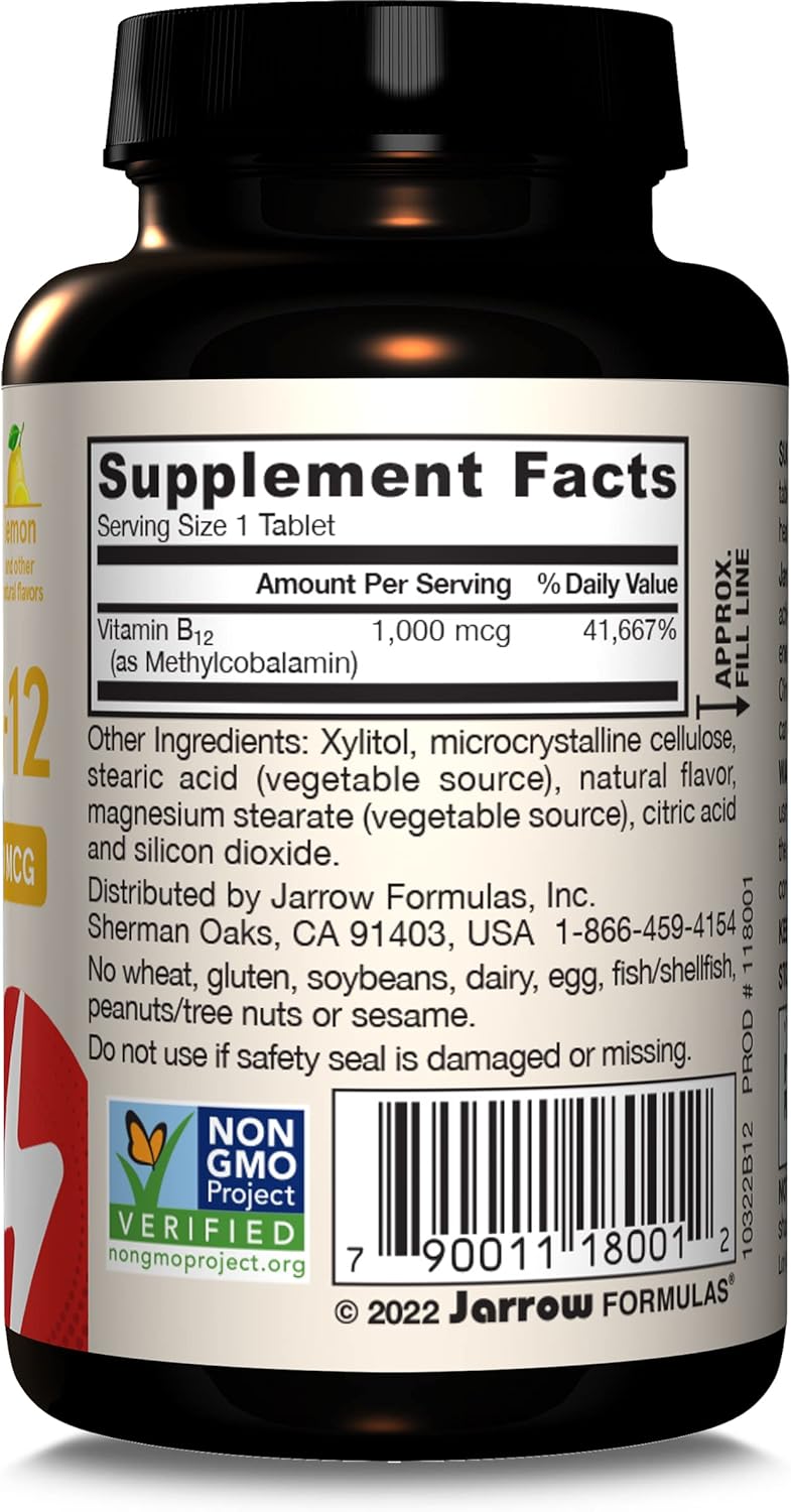 Methyl B-12 Extra Strength 1000 mcg, 100 Vegan Chewable Tablets
