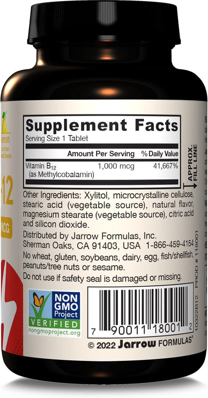 Methyl B-12 Extra Strength 1000 mcg, 100 Vegan Chewable Tablets