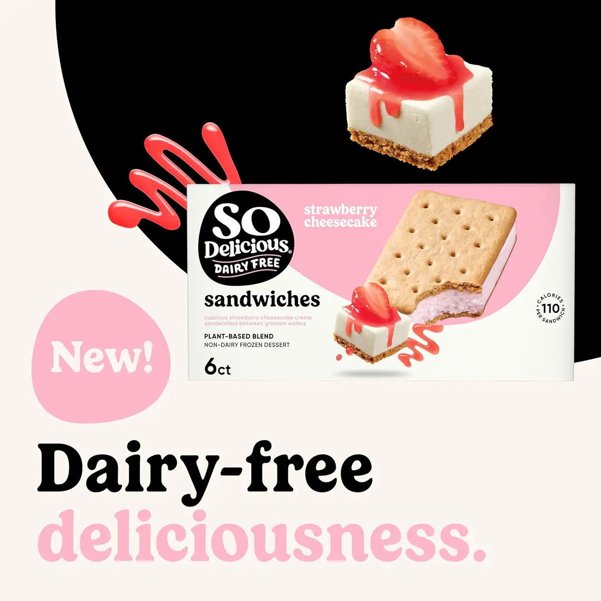 Frozen Sandwiches, Strawberry Cheesecake - Single