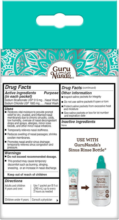 Nasal Rinse Saline Premixed Packets 8 Ct